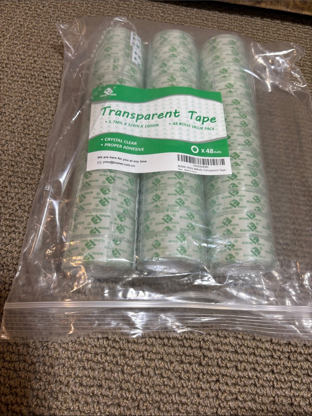 Transparent Tape Value Pack - Clear Adhesive Rolls 36 Rolls
